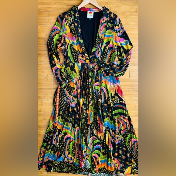 FARM RIO 🌟 RARE CROSS STITCH LOOK Maxi Dress - Picture 9 of 14